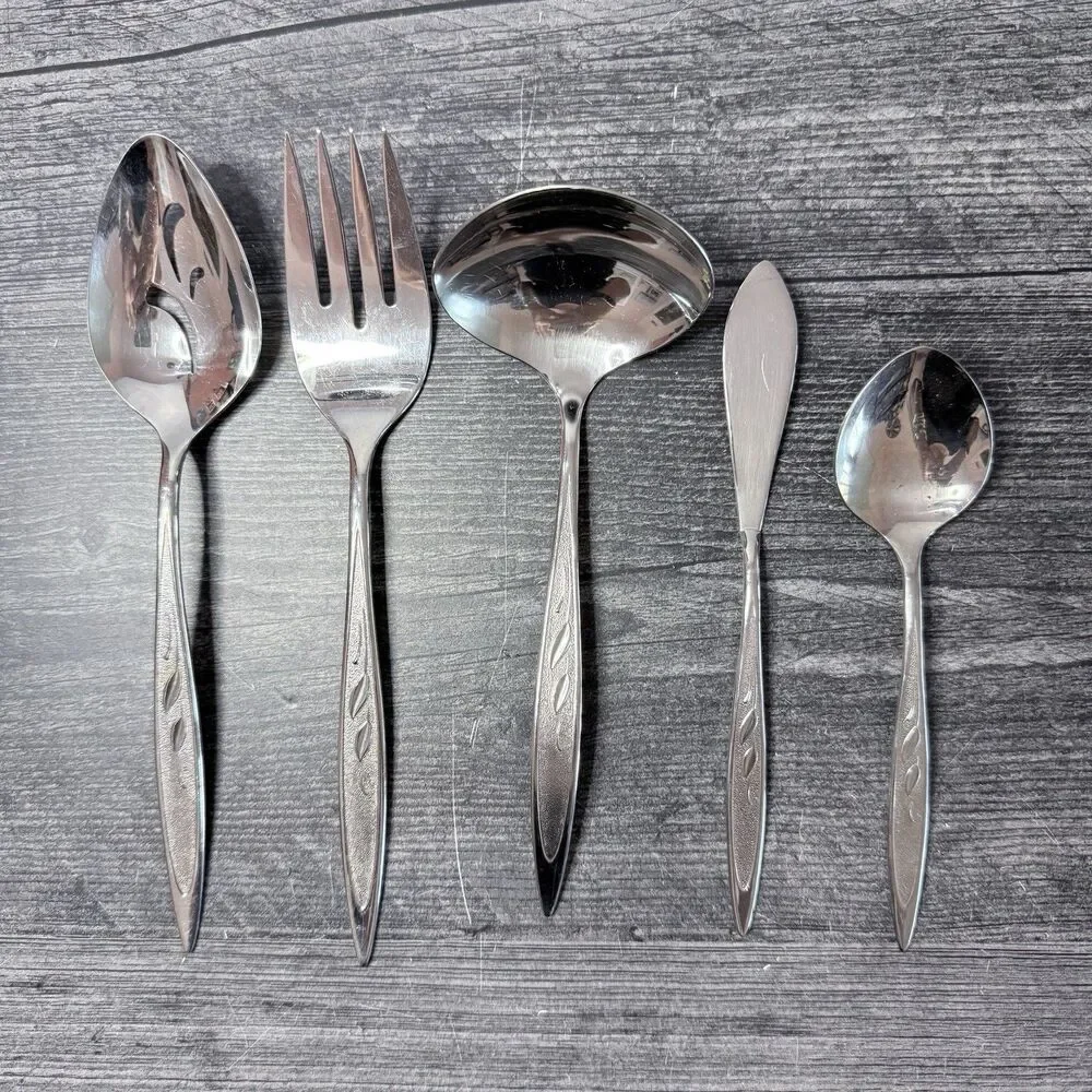 Vintage Royal Harvest 1990 Stainless Steel Serving Set Oneida